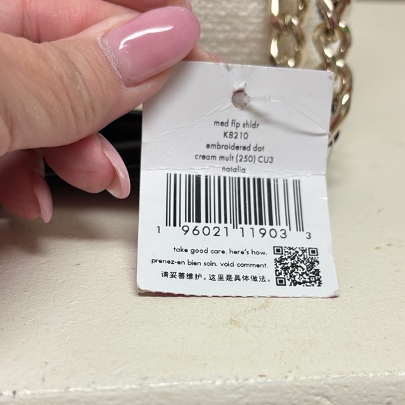 Kate Spade White and Black Polka Dot Shoulder Bag - Picture 3 of 10